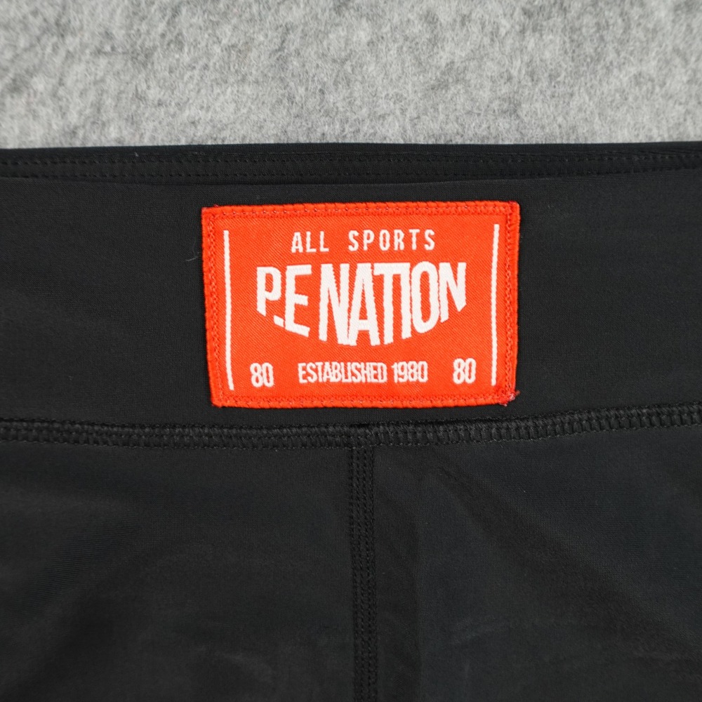 PE Nation Leggings Womens Large Black Brawler Side Stripe Logo Activewear - Picture 3 of 11